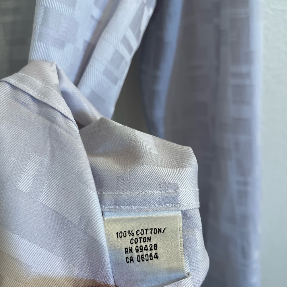 Bugatchi Uomo Shaped Fit Geometric Pattern Silver… - image 5